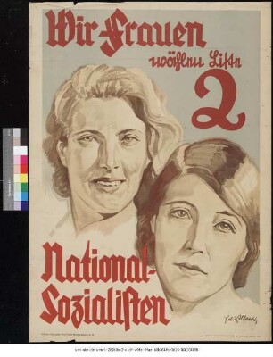 Originaltitel: Wir Frauen wählen Liste 2 Nationalsozialisten