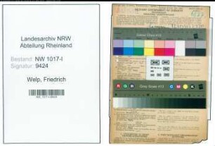 Entnazifizierung Friedrich Welp , geb. 21.04.1906 (Schlosser)