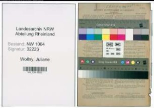 Entnazifizierung Juliane Wollny , geb. 26.03.1912 ()