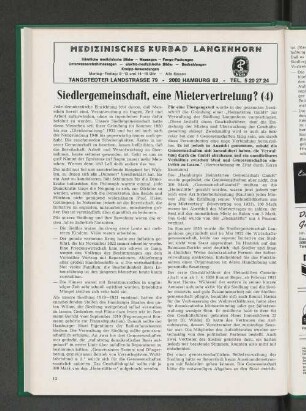 Siedlergemeinschaft, eine Mietervertretung? (4)