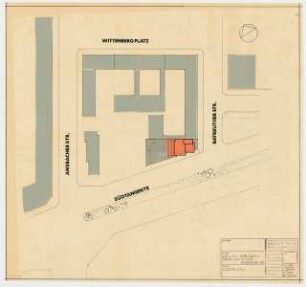 Wohn- und Geschäftshaus Bayreuther Straße 11, Berlin-Schöneberg: Lageplan 1:500
