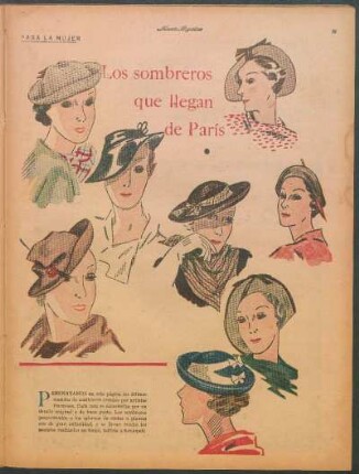 Los sombreros que llegan de París [Dibujos]