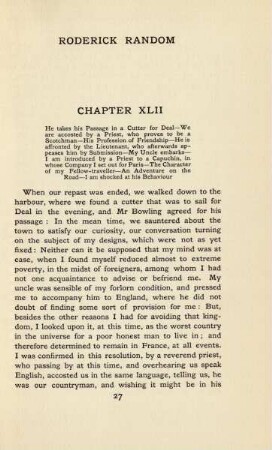 Chapter XLII. He takes his passage in a cutter for deal - ...