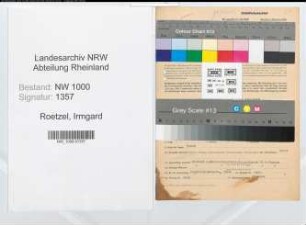 Entnazifizierung Irmgard Roetzel, geb. 14.07.1902 (Verw.Angest.)