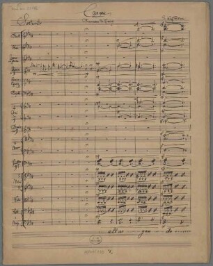Carme Francesca da Rimini, orch, B-Dur, Fragments - BSB Mus.ms. 23186 : [caption title:] Carme // Francesca da Rimini // E. Wolf-Ferrari