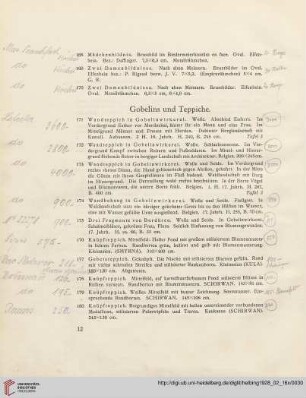 Gobelins und Teppiche (Nr. 171-209)