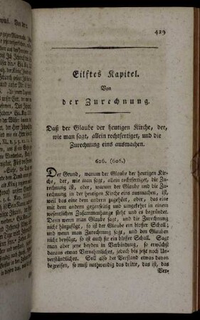 Eilftes Kapitel. Von der Zurechnung.