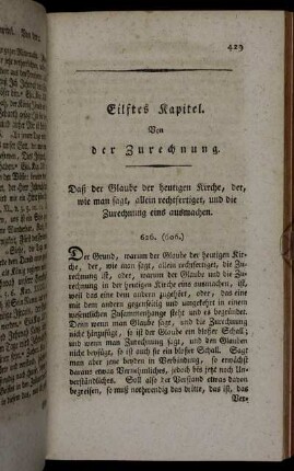 Eilftes Kapitel. Von der Zurechnung.