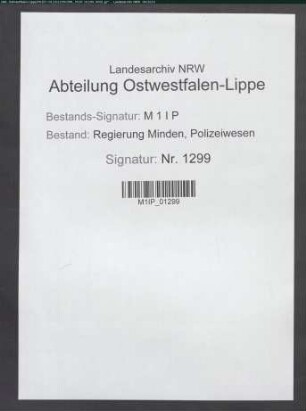 Organisation, Stellenbesetzung und Dienstbezirke in der Landjägerei, Besonderes, Band 2