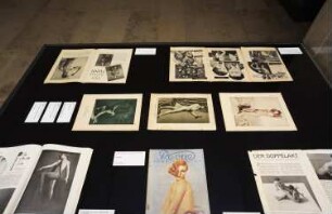 Ausstellung "Zeitgeist im Oktavformat. Illustrierte Magazine der 20er Jahre". 14.09.2013-19.11.2913. Themen-Vitrine "Körperkultur"