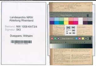 Entnazifizierung Wilhelm Dueppers , geb. 01.09.1898 (Rentmeister)