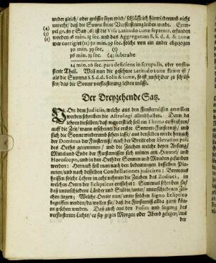 Der Dreyzehende Satz.