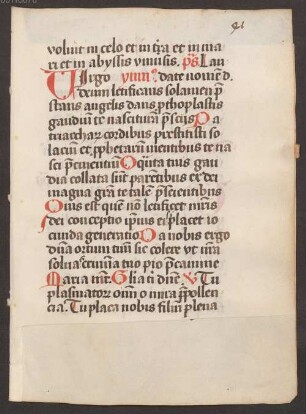 Handschriftfragment - Dombibliothek Freising Alto MS Z 00264