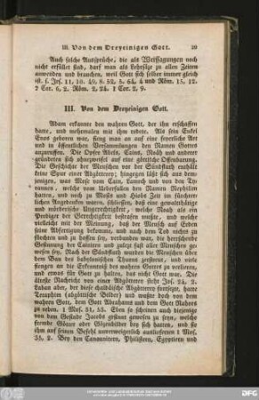 III. Von dem Dreyeinigen Gott.