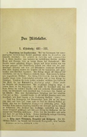 1. Chlodwig; 481 - 511