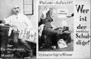 Postkarte zum "Hauptmann von Köpenick!