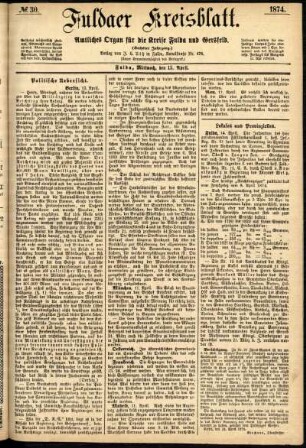 Ausgabe vom Mittwoch, den 15. April 1874.