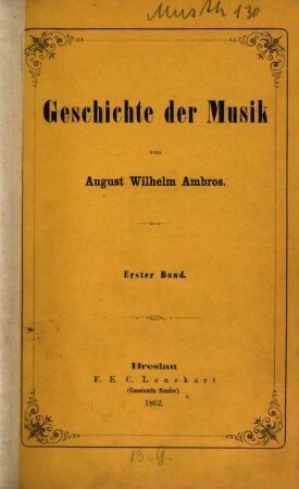 Geschichte der Musik. 1
