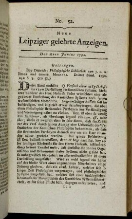 No. 52. Den 28ten Junius 1790.