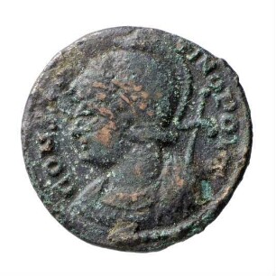 Münze, Follis, Aes 4, 332 - 333 n. Chr.