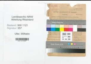 Entnazifizierung Wilhelm Ufer , geb. 20.08.1904 (Regierungsinspektor)
