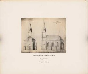 Evangelische Kirche, Ahaus: Vorderansicht, Seitenansicht