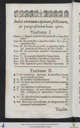 Index omnium capitum, sectionum et paragraphorum huius operis.