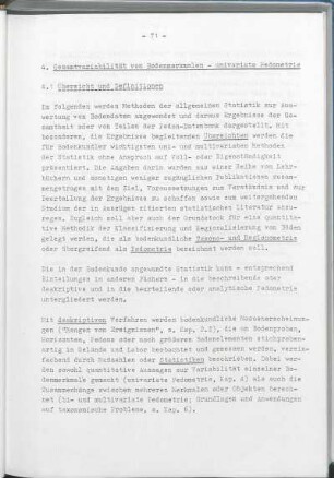 4. Gesamtvariabilität von Bodenmerkmalen - univariate Pedometrie