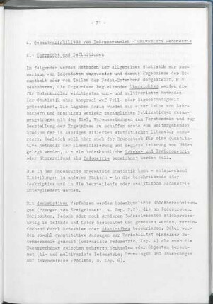 4. Gesamtvariabilität von Bodenmerkmalen - univariate Pedometrie