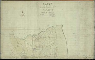 Landesaufnahme des Fürstbistums Osnabrück IV Amt Osnabrück Bl. 21 a Kirchspiel: Osnabrück Feldmark: Osnabrück Ortschaft: Osnabrück mit der Stadtflur Reinkarte Teil 1: Haselaischaft Ausf.-Art: Farbige Zeichnung auf Karton, auf Leinen aufgezogen Herst.: Johann Wilhelm Du Plat Herst.: Ernst Friedrich Du Plat, Johann Heinrch Du Plat (Direktion: Johann Wilhelm Du Plat) Format: ca. 70 x 110 cm Maßstab: 1 : 3 840