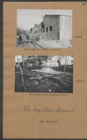 Bombentreffer auf die Bahnanlage