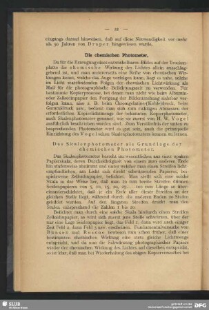 Die chemischen Photometer