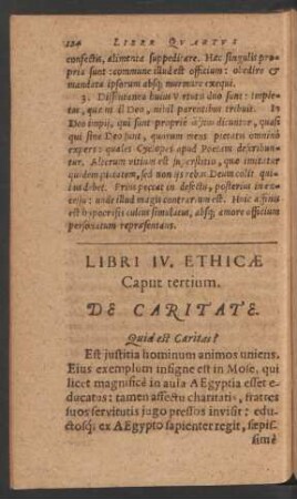 Caput tertium. De Caritate. - Caput quartum. De Reverentia.