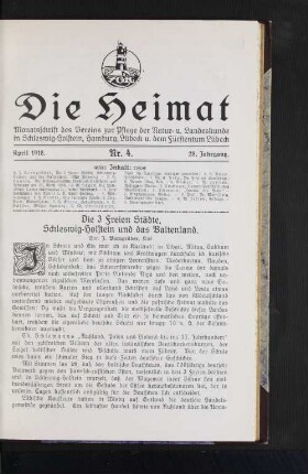 April 1918. Nr. 4. 28. Jahrgang.