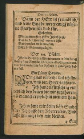 Der 101. Psalm. - Der 110. Psalm.