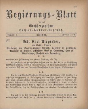 Nr. 6 : 11. Februar 1872