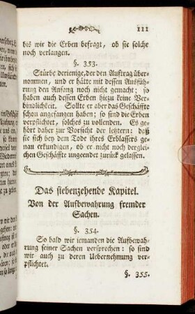Das siebenzehende Kapitel. Von der Aufbewahrung fremder Sachen.