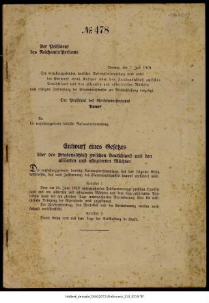 Friedensvertrag 1919
