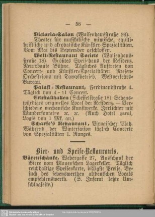 Bier- und Speise-Restaurants