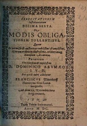 De modis obligationem tollentibus