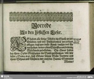 Vorrede An den höflichen Leser