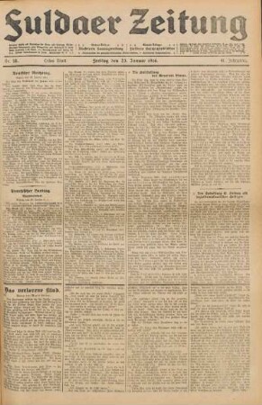 Ausgabe vom Freitag, den 23. Januar 1914.