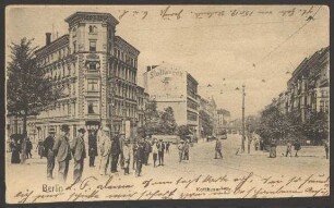 Ansichtskarte Straßenkreuzung mit Straßenbahn, Kottbusser Straße