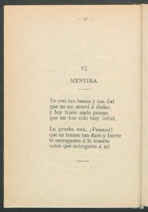 VI : Mentira