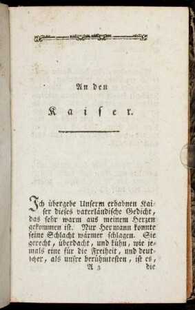 An den Kaiser