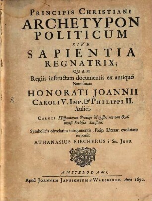 Principis Christiani Archetypon politicum