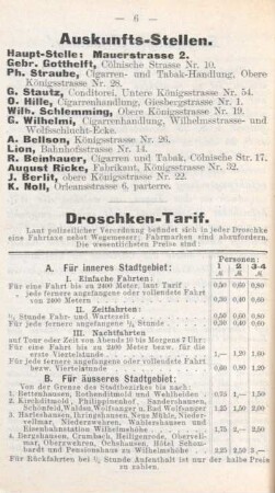 Auskunfts-Stellen.