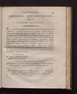 Alumnorum Paedagogei Schnepfenthaliani trium carmina nonnulla.