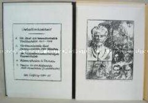 Drucke zum Thema starke Arbeiterfrauen, in Mappe