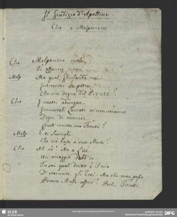 Il Giudizio d'Apolline